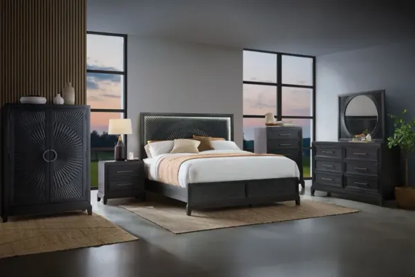 Meredith Black 5-Piece King Bedroom Set
