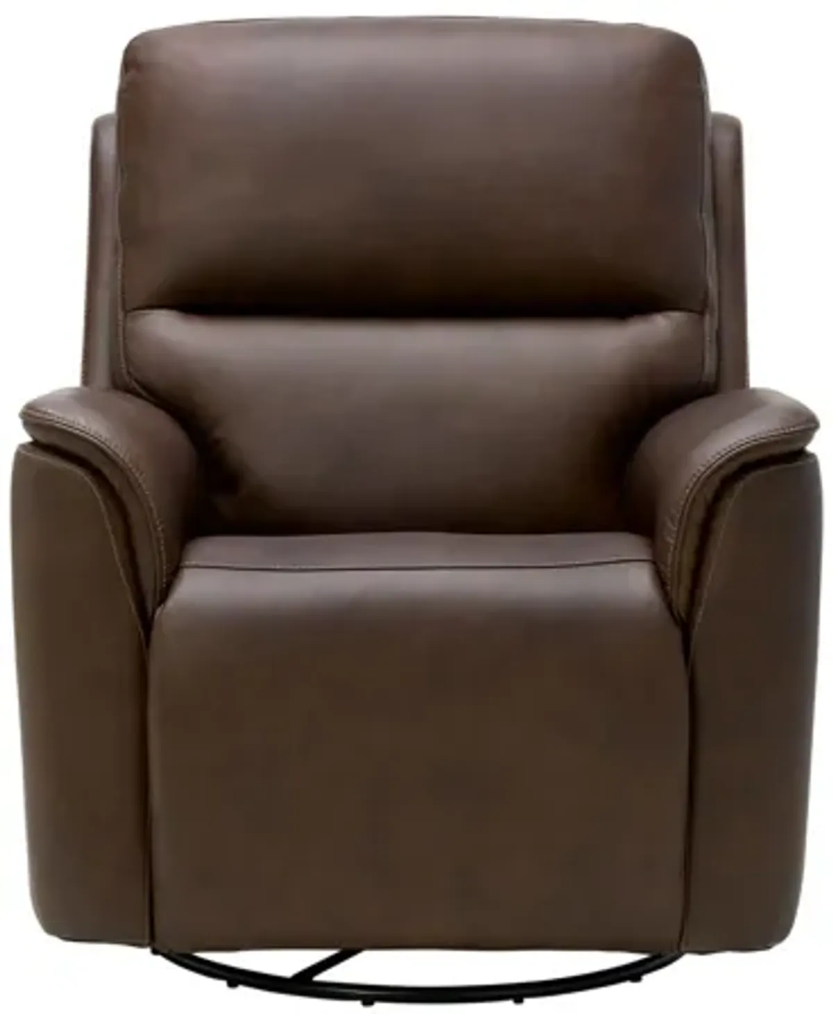 Oliver Umber Leather Triple Power Swivel Glider Recliner