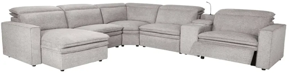 Salvator Street 6-Piece Dual Power Reclining Sectional with Left Arm Facing Chaise