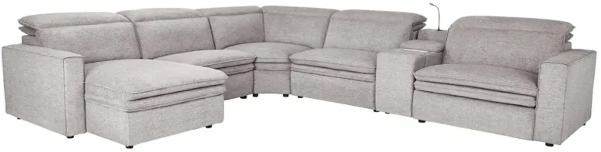 Salvator Street 6-Piece Dual Power Reclining Sectional with Left Arm Facing Chaise