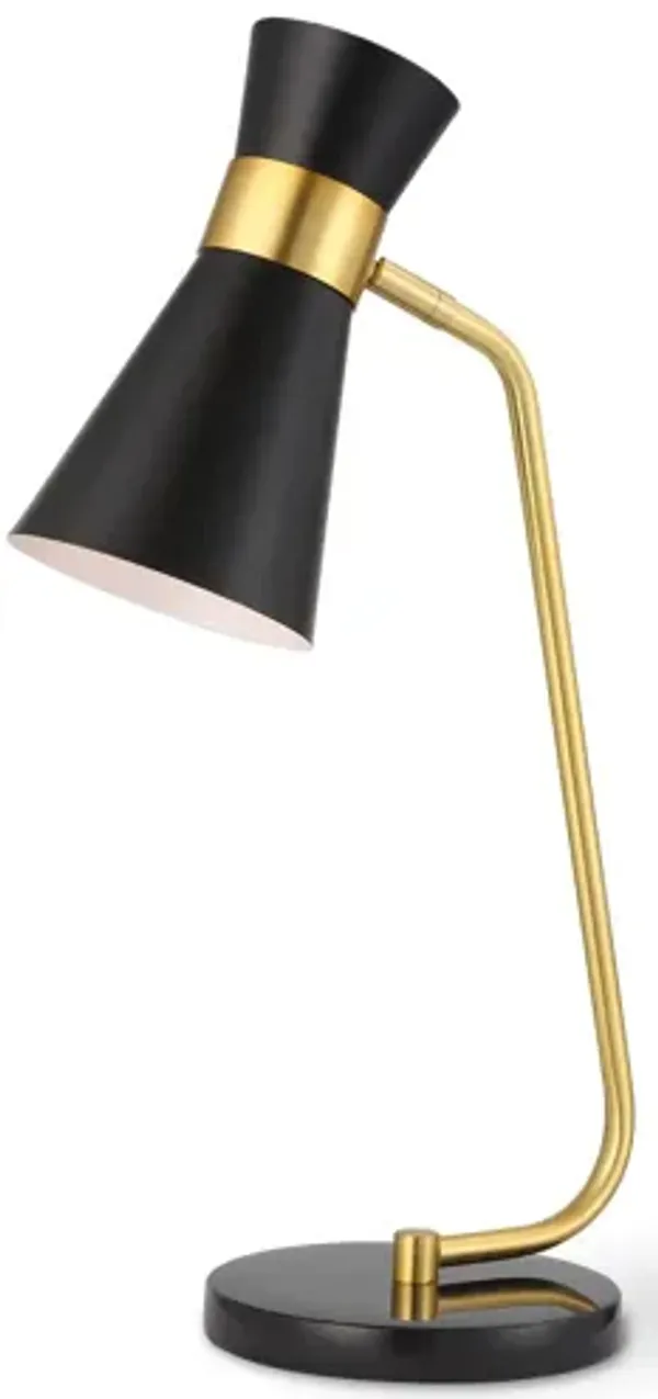 Brass Black Task Lamp