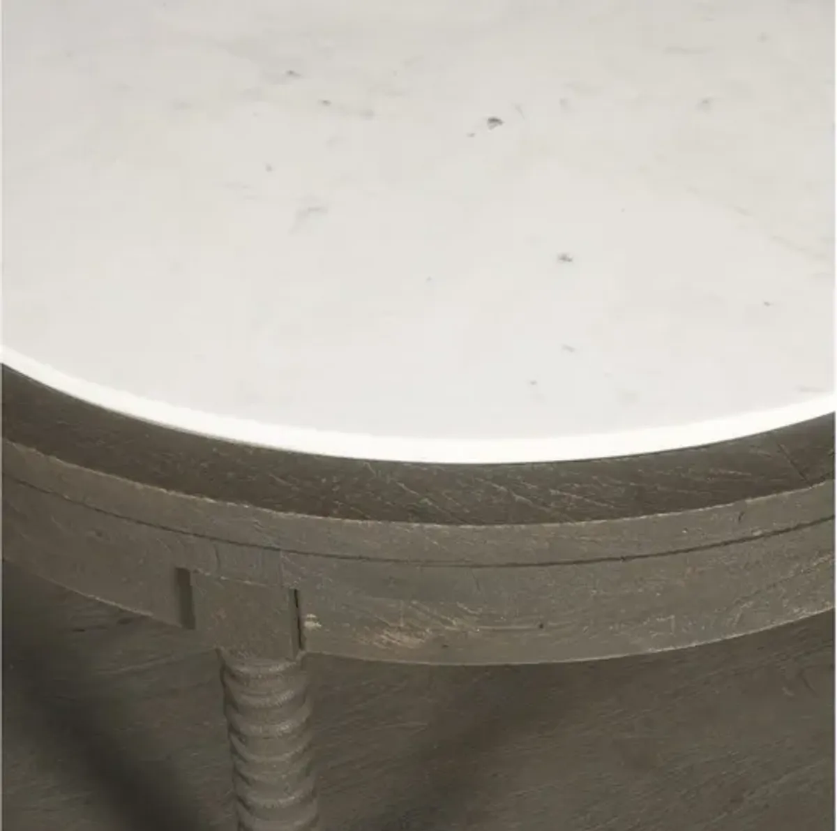 Round Cocktail Table with Marble Top