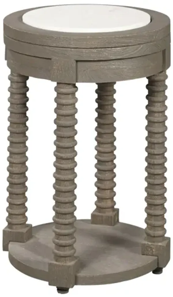 Spindle Leg Spot Table with Marble Top