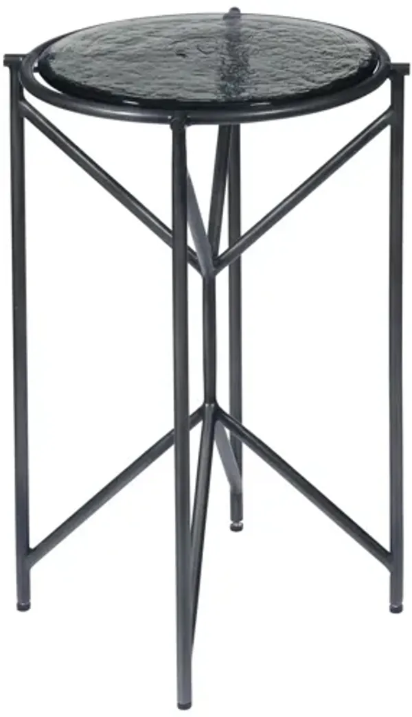 Metal Spot Table with Glass Top