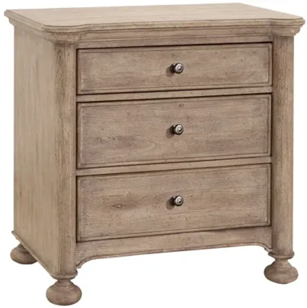 Higgins Street 3-Drawer Nightstand with USB-C ports