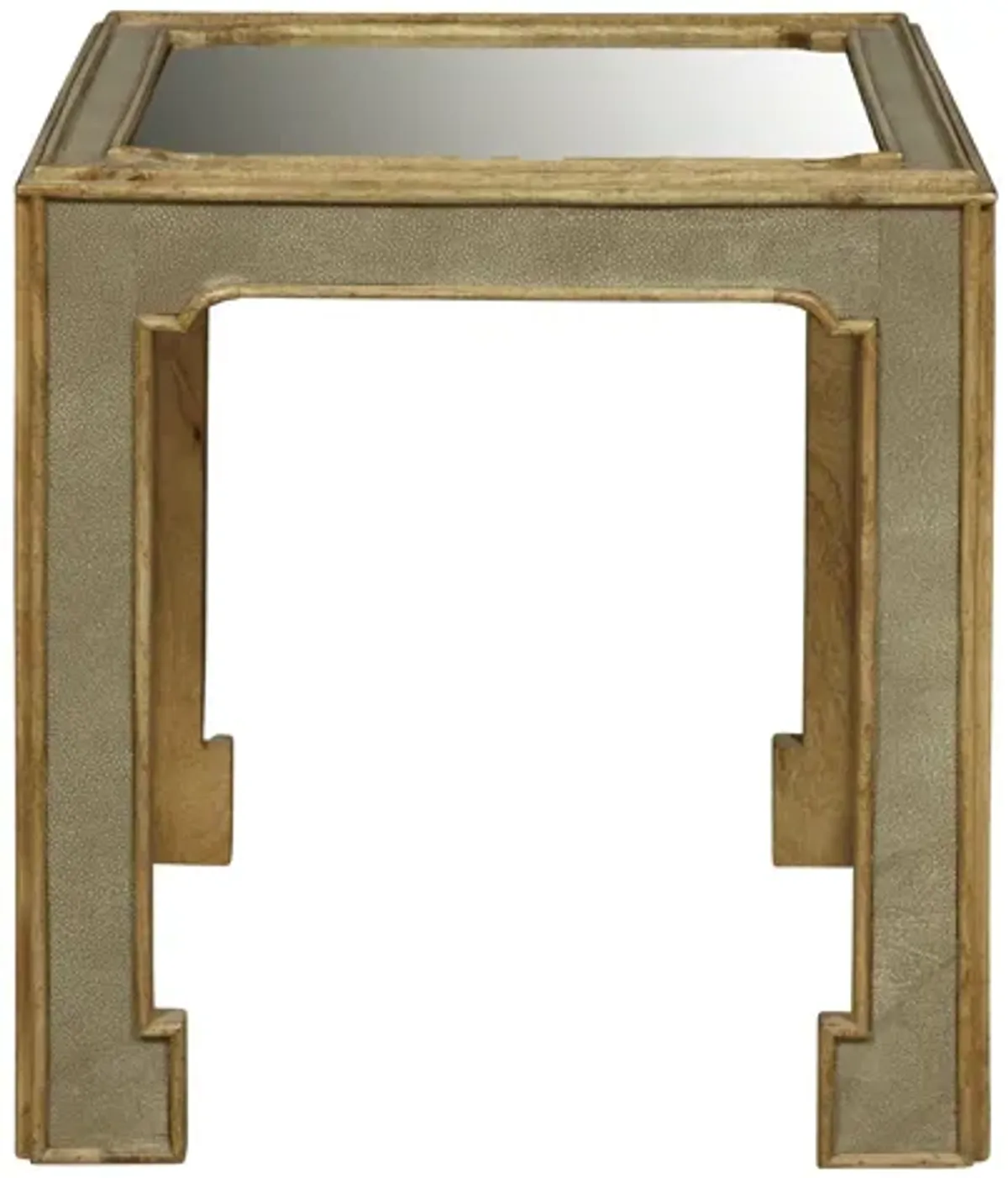 Art Deco Side Table with Mirror Top