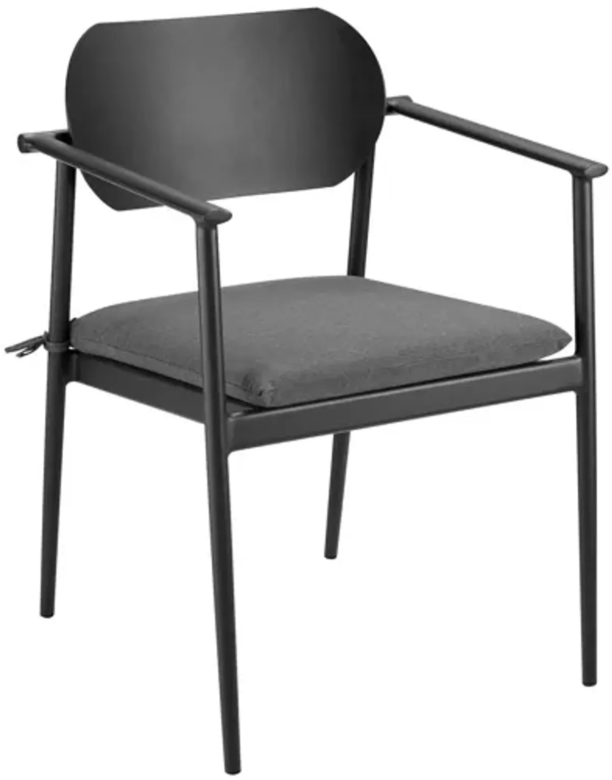 Aeris Stackable Outdoor Patio Aluminum Dining Armchair Set of 2