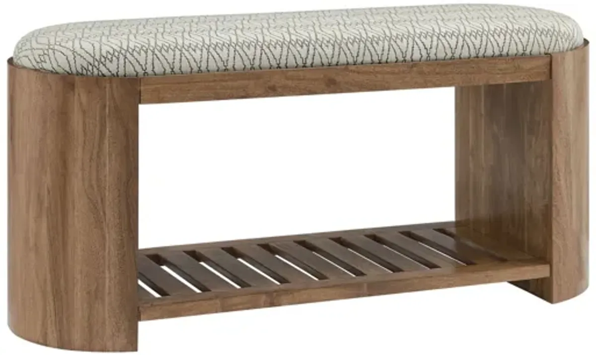 Ashby 45" Geometric Upholstered Bench