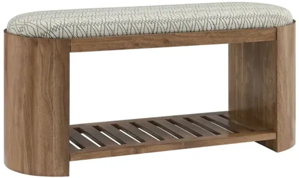 Ashby 45" Geometric Upholstered Bench