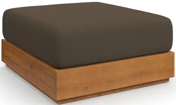 Tahoe Outdoor Patio Acacia Wood Ottoman
