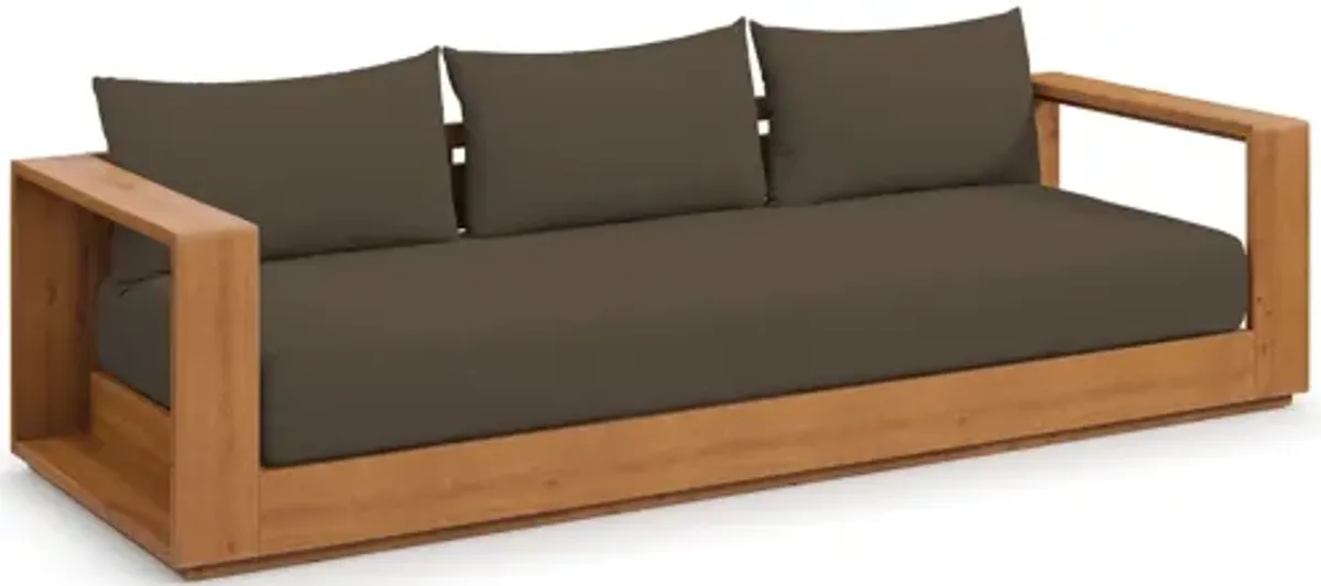 Tahoe Outdoor Patio Acacia Wood Sofa