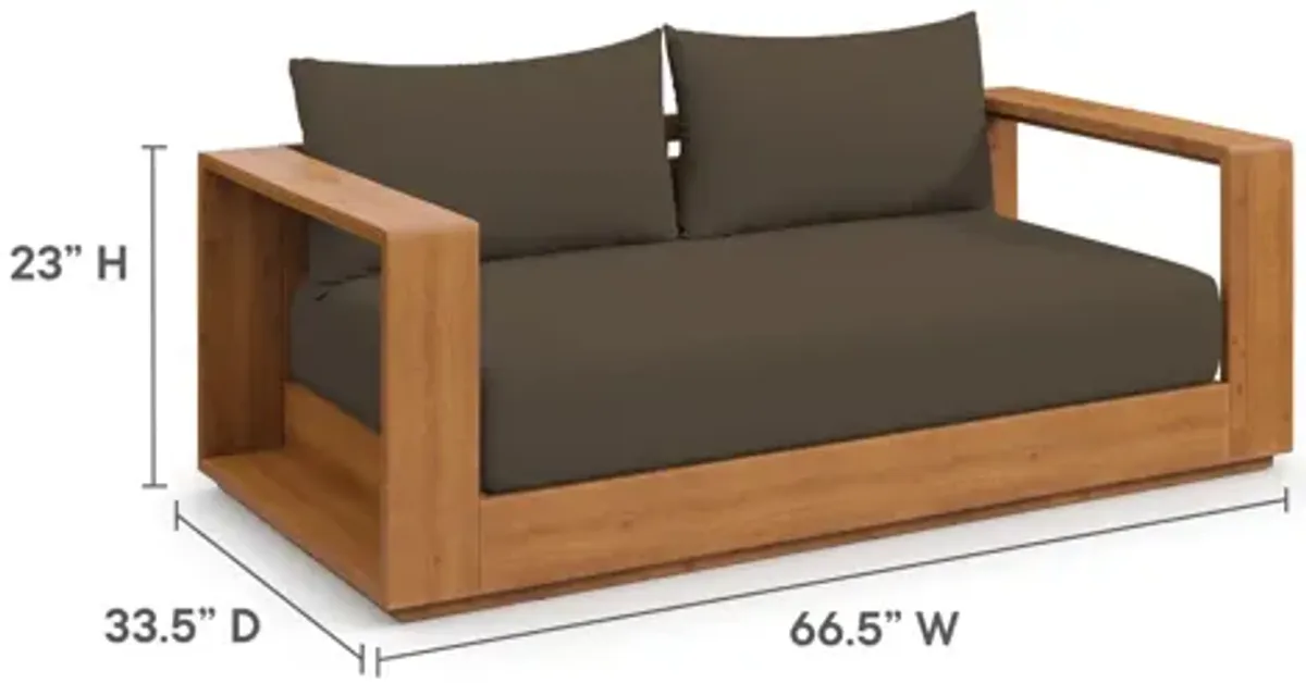 Tahoe Acacia Wood Outdoor Patio Acacia Wood Loveseat