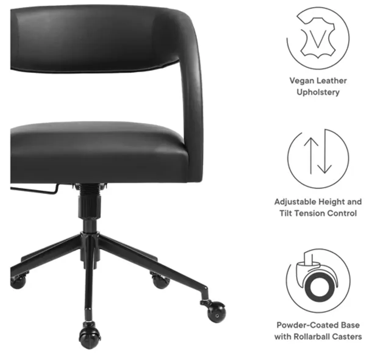 Pinnacle Vegan Leather Office Chair