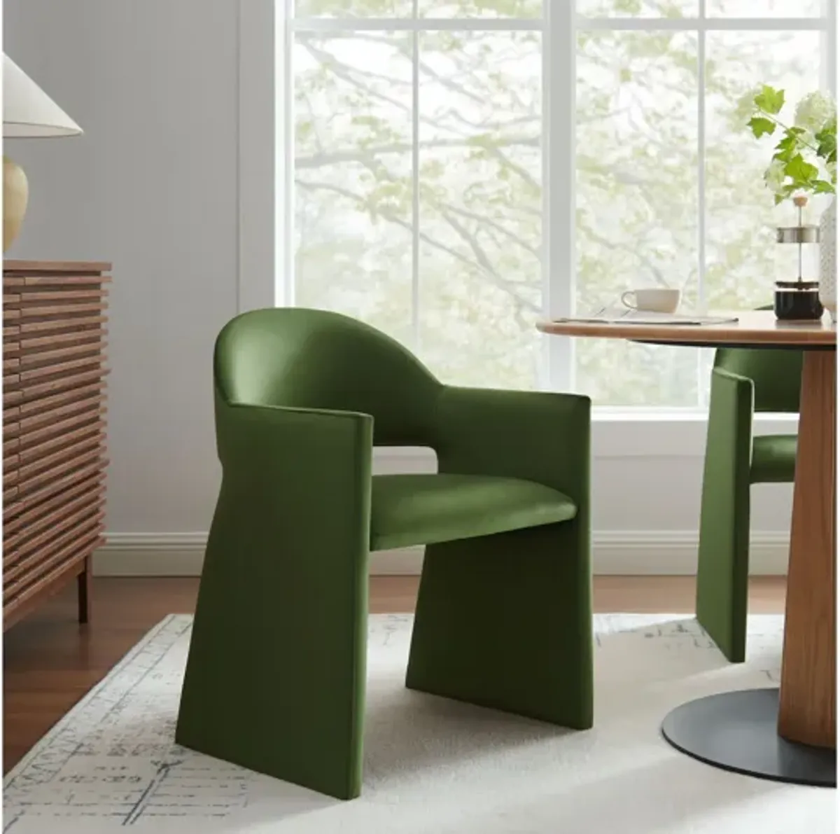 Talia Performance Velvet Dining Armchair