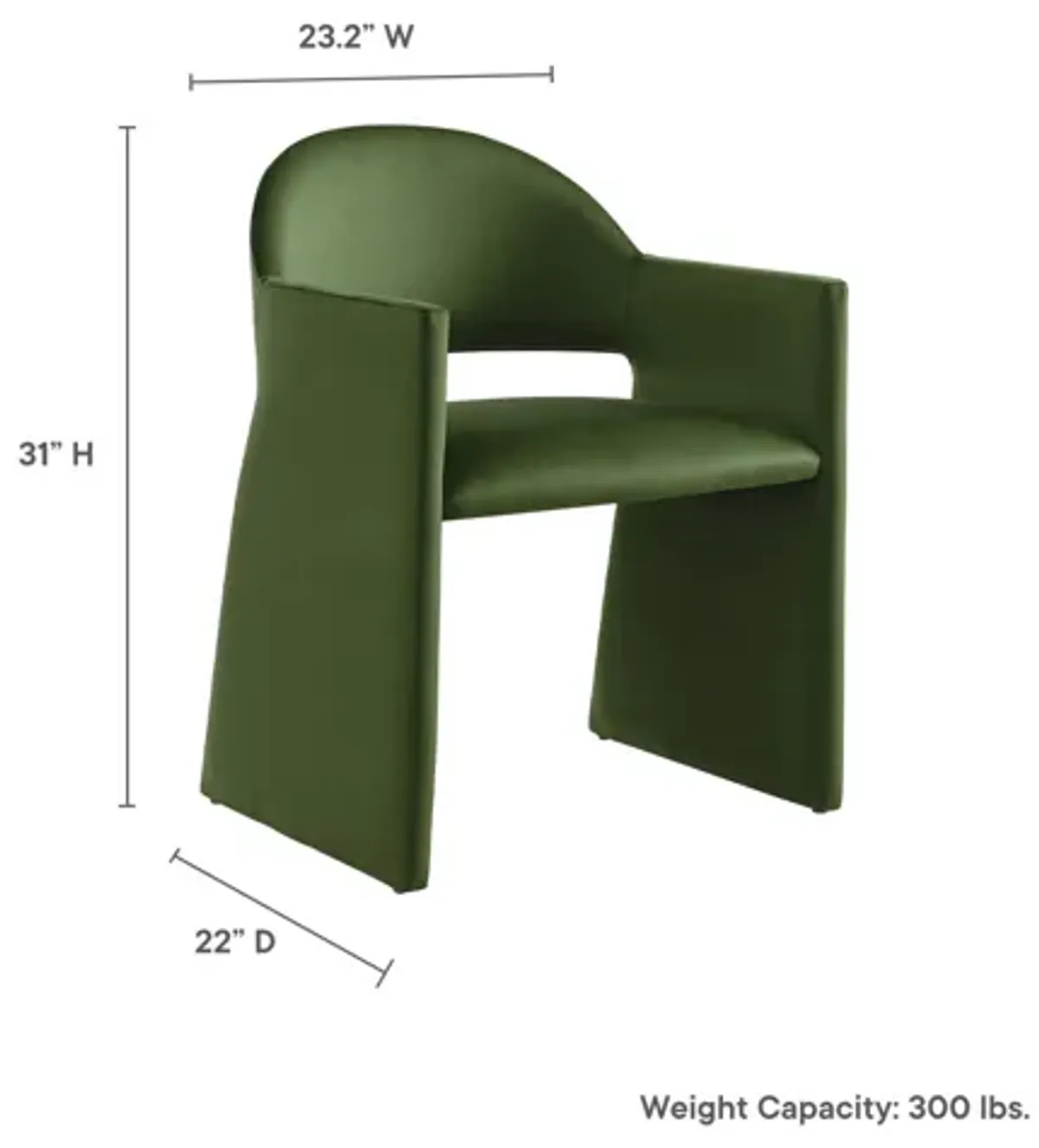 Talia Performance Velvet Dining Armchair