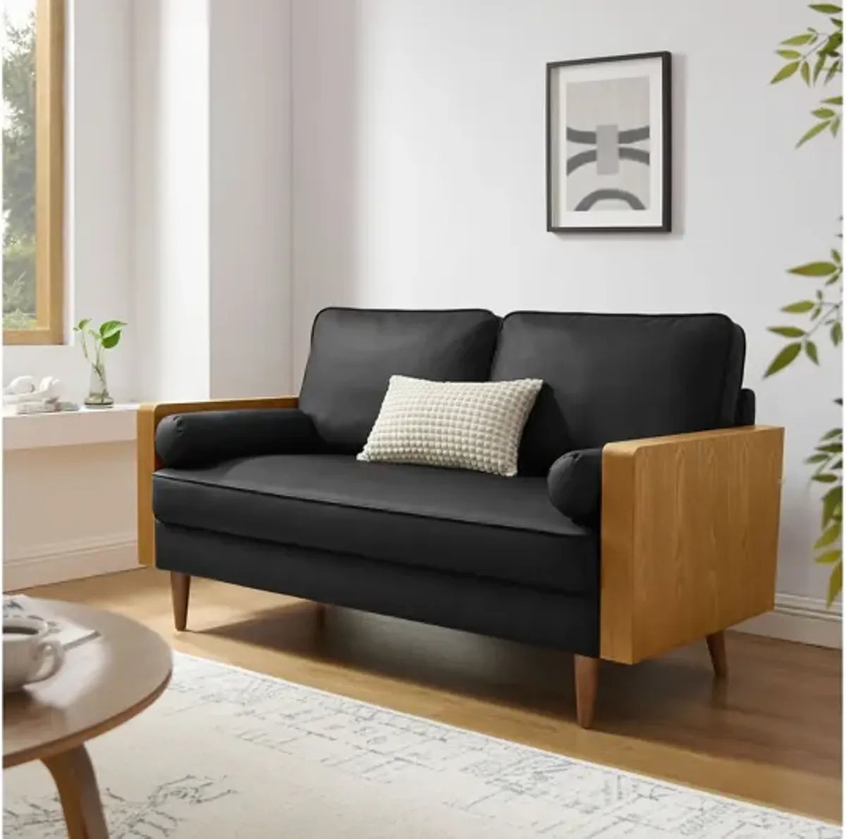 Kellan Vegan Leather Loveseat