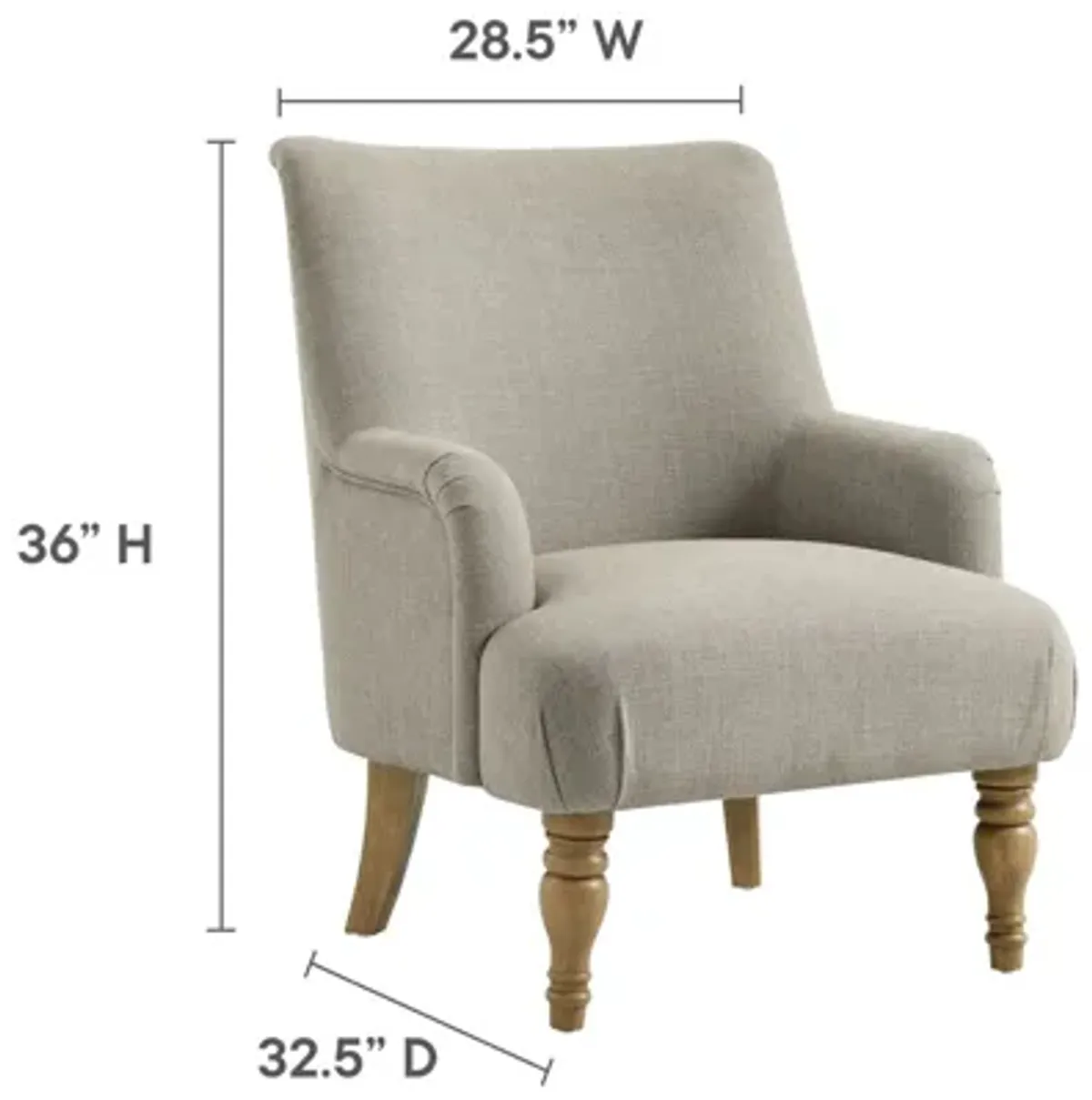 Ellington Fabric Upholstered Accent Armchair