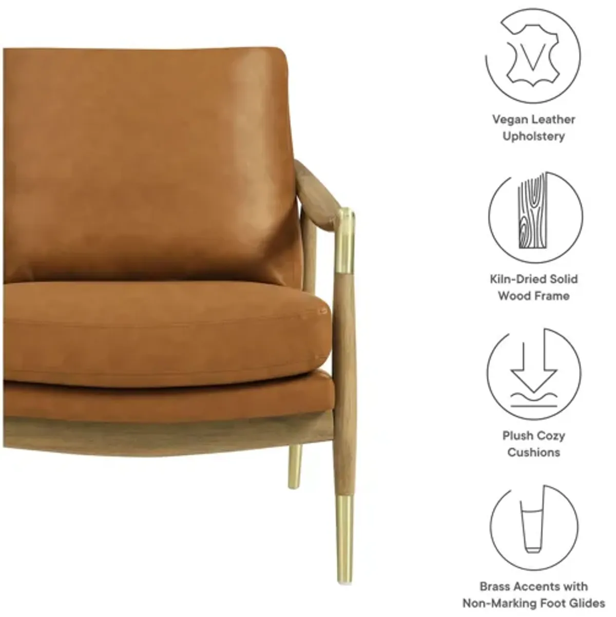 Langford Vegan Leather Accent Armchair