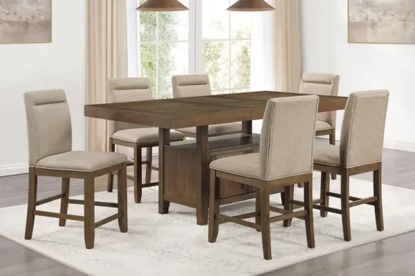 Manhattan Extendable Counter Table + 6 Counter Stools
