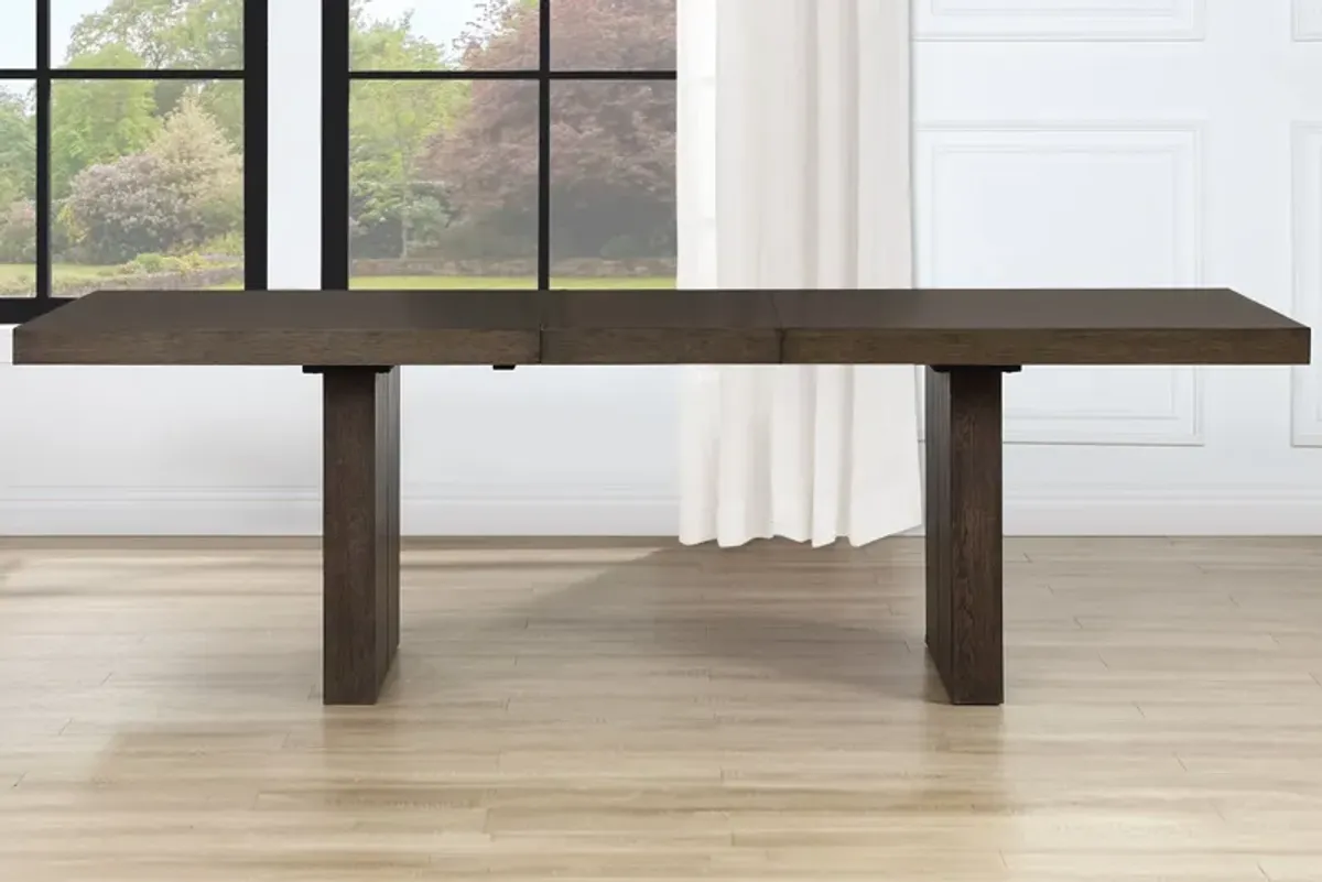 Alexander Extendable Table + 6 Green Chairs