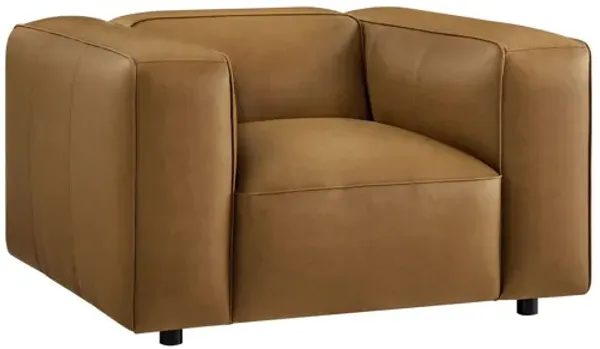 Auren Upholstered Vegan Leather Modular Armchair