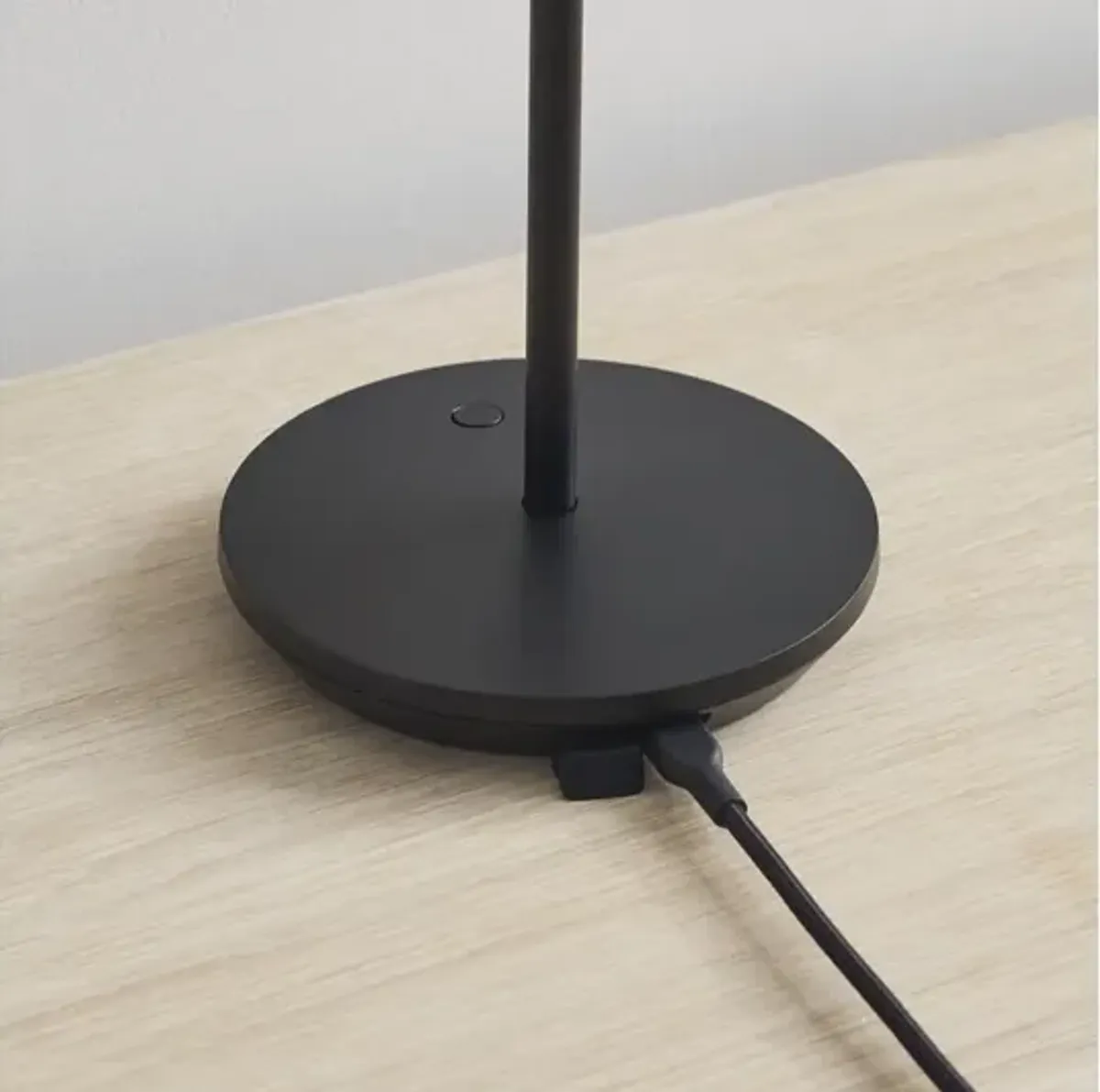 Nevis Black Accent Rechargeable Table Lamp