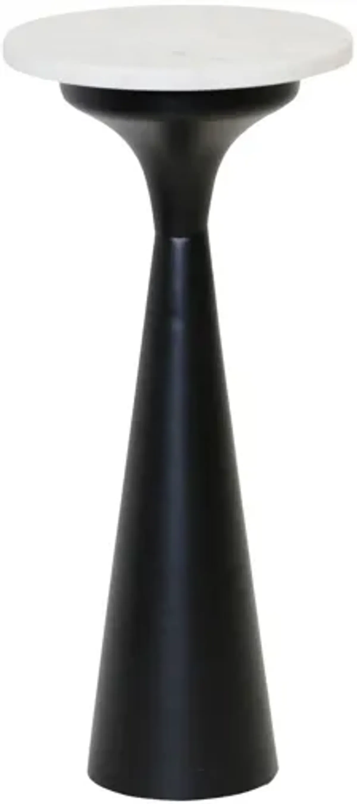 Round White Marble Drink Table