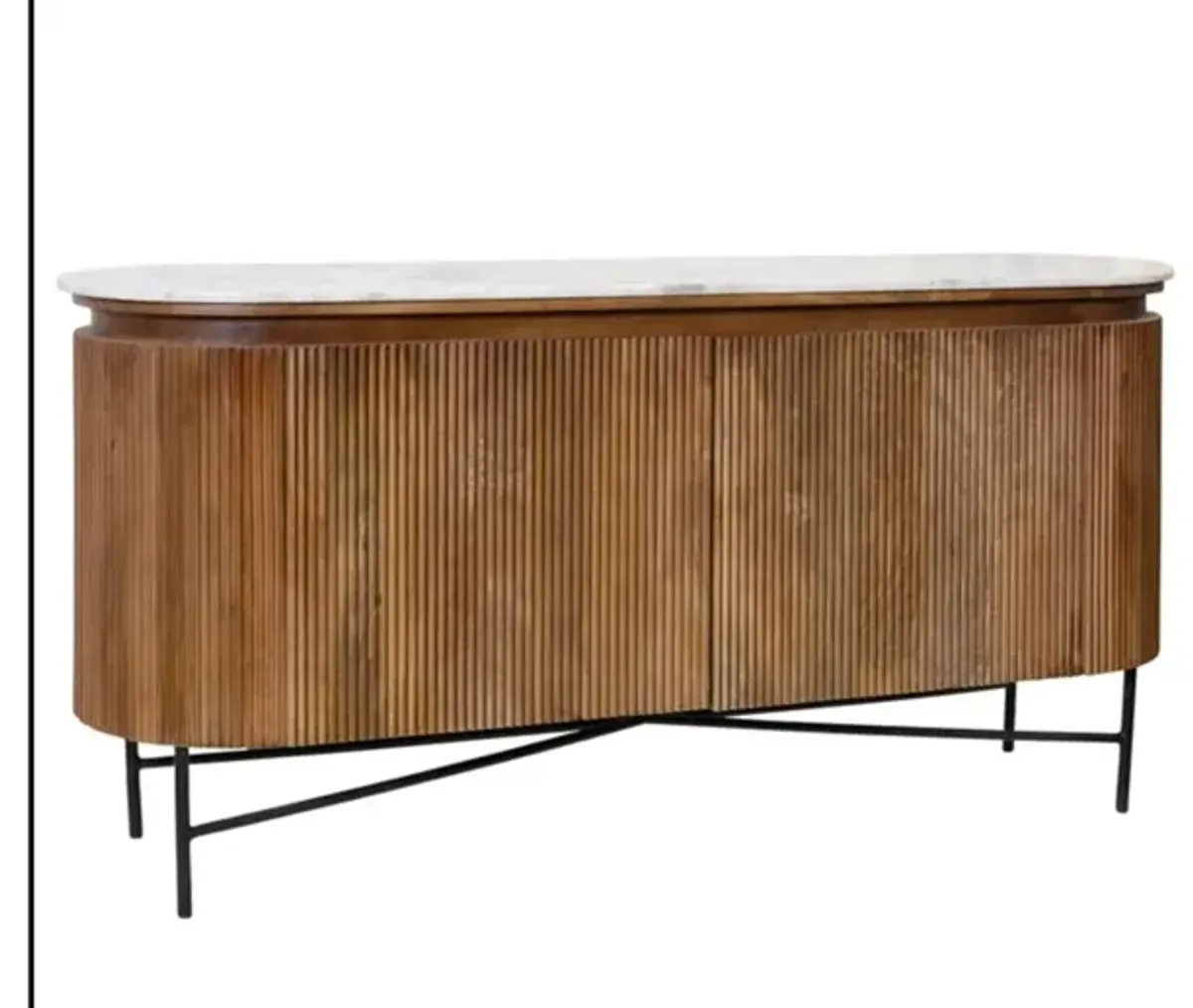 Marble Top Racetrack Two Door Sideboard