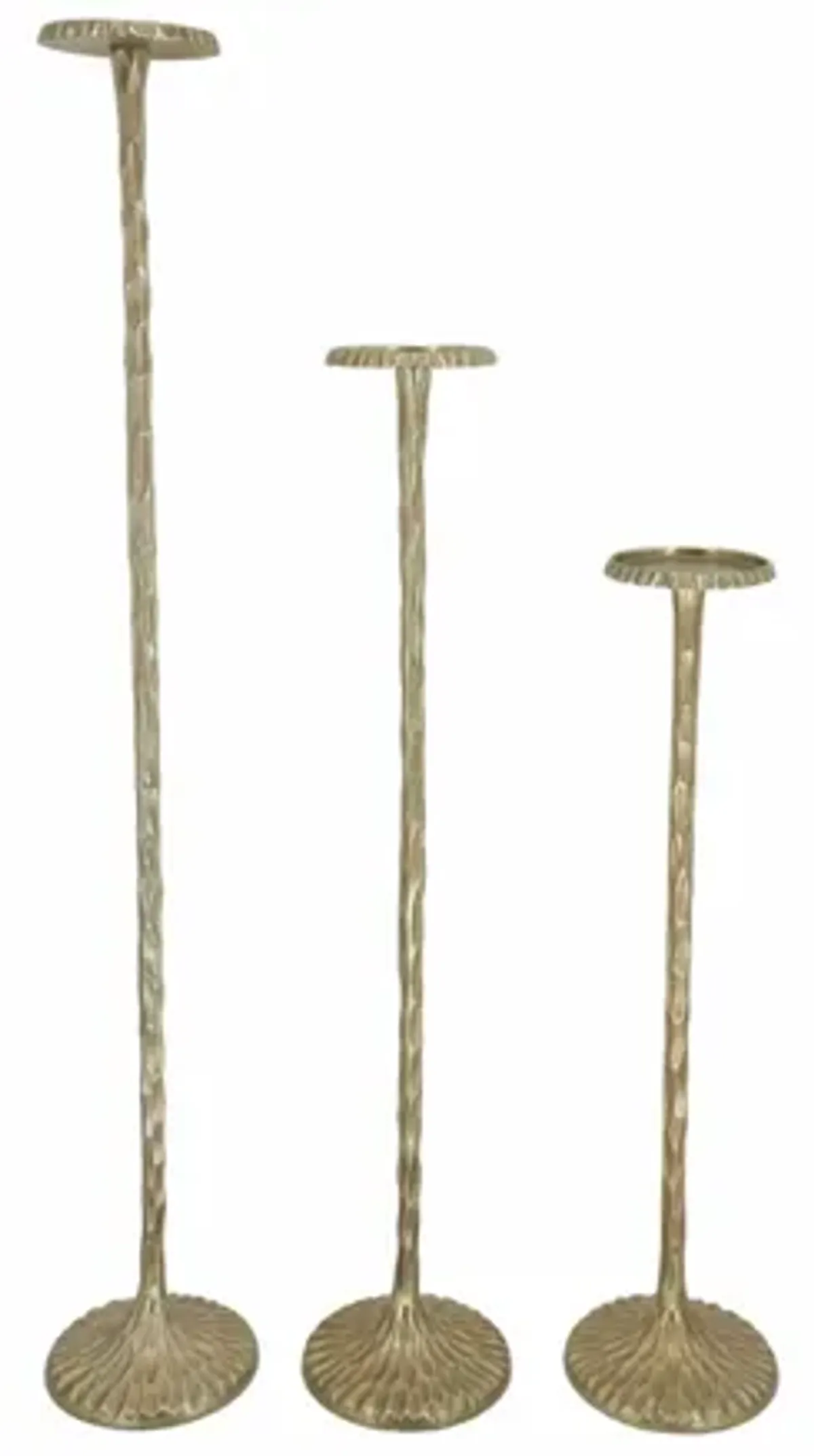 Rosen Gold Candleholders Set of 3