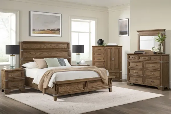 Forge Brown 4-Piece King Bedroom Set