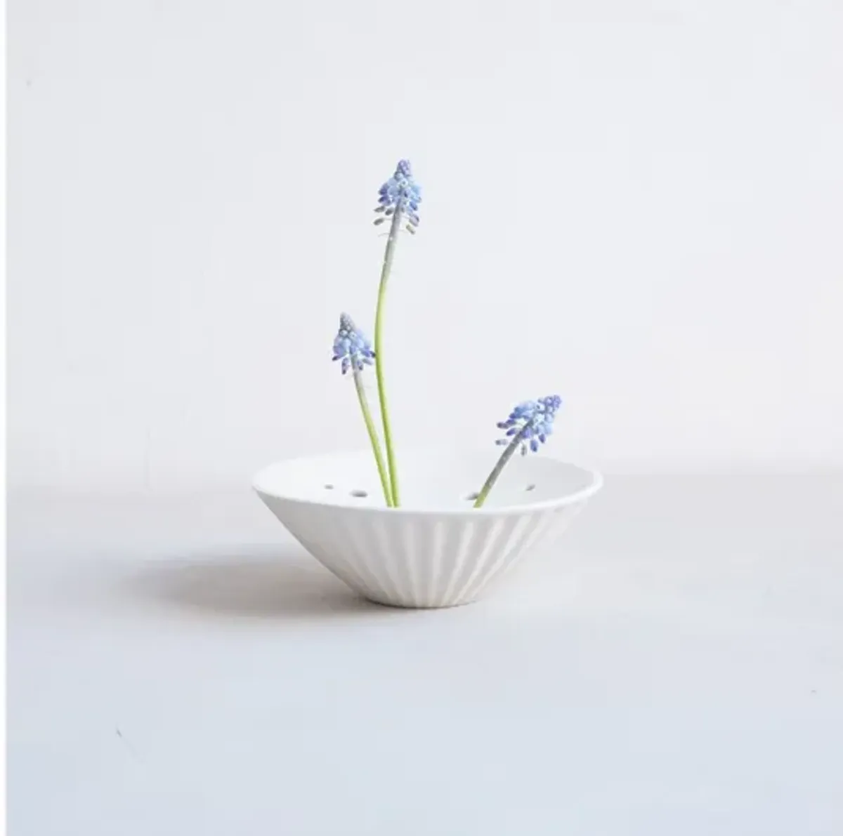Ceramic Pleated Flower Vase