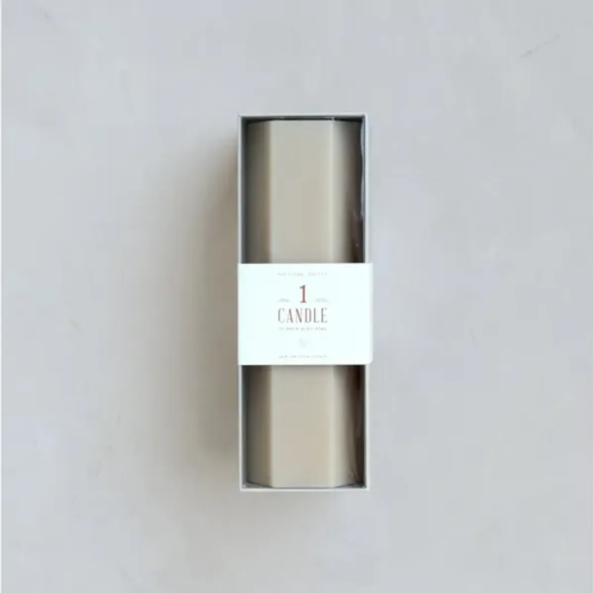 Fancy Hexagon Parchment Pillar Candle