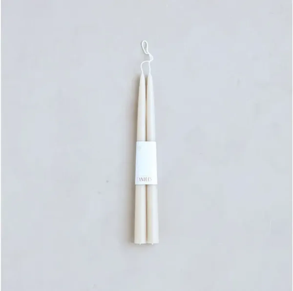 12" Dipped Parchment Taper Candles