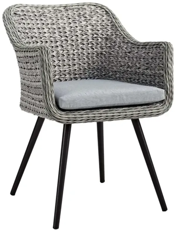 Endeavor Outdoor Patio Wicker Rattan Dining Armchair