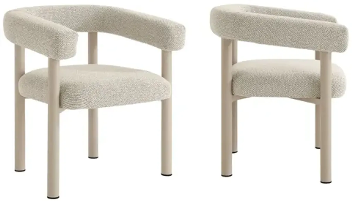 Nautica Outdoor Patio Aluminum Dining Armchairs Set of 2