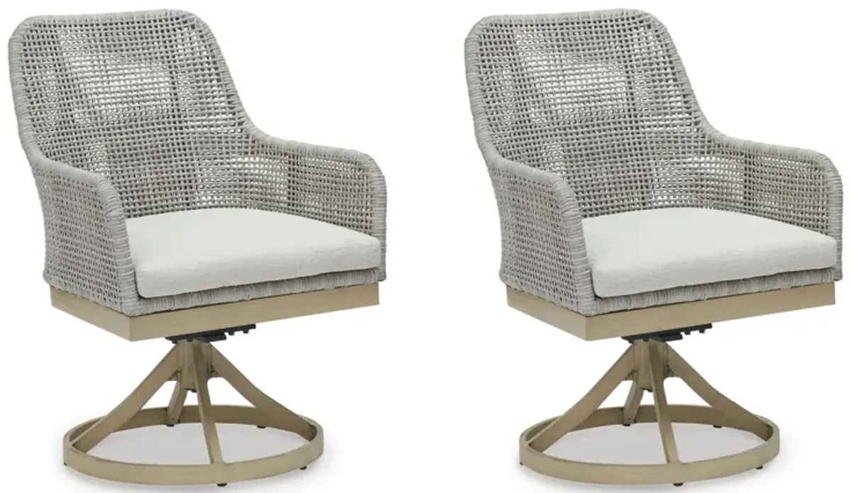 Seton Creek Outdoor Swivel Dining Chair (Set of 2)
