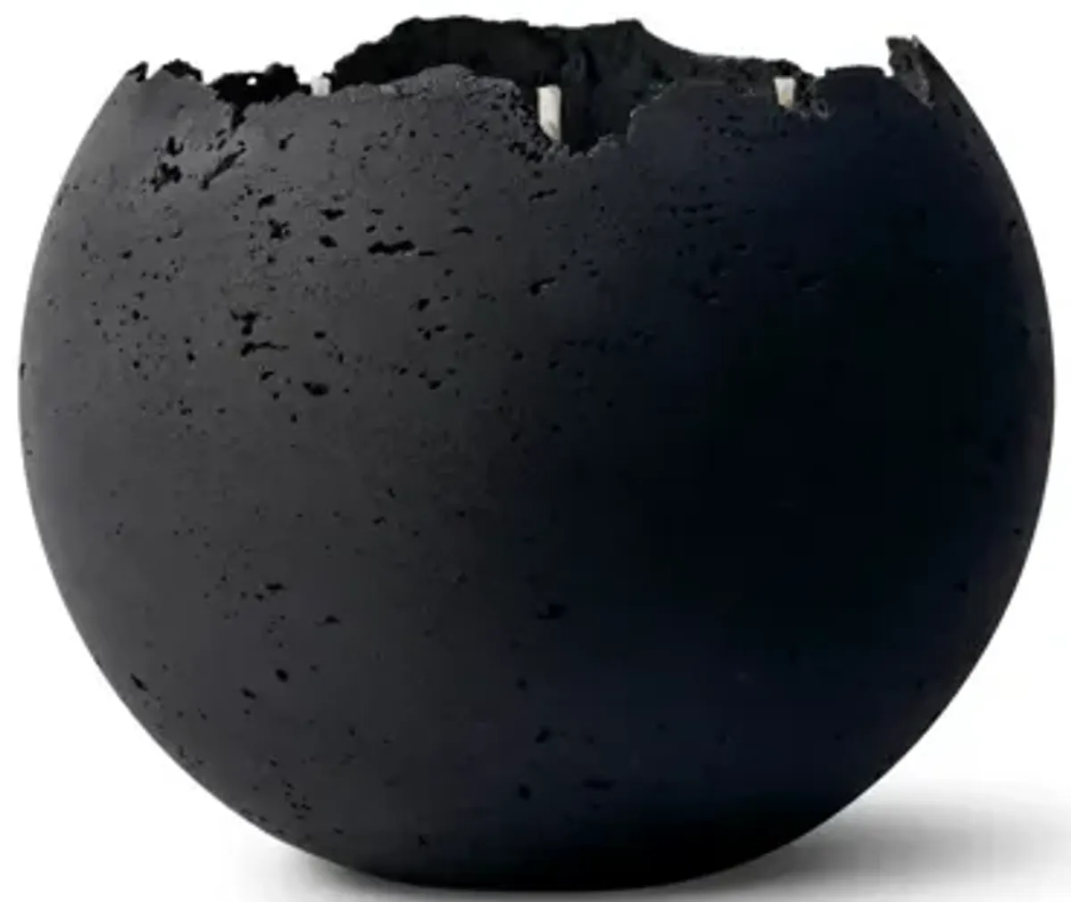 Medium Black Orbis Concrete Candle