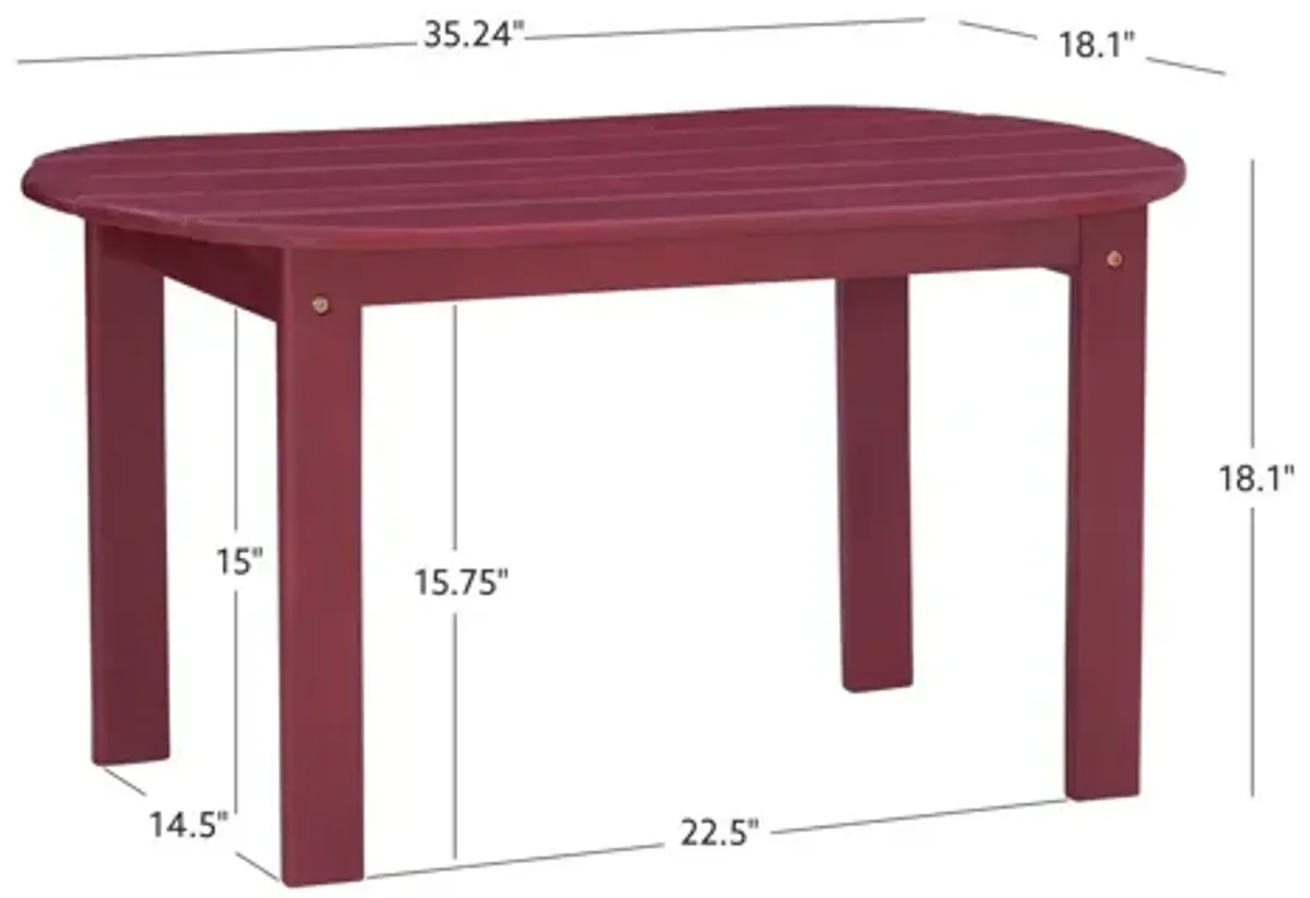 Adirondack Red Coffee Table