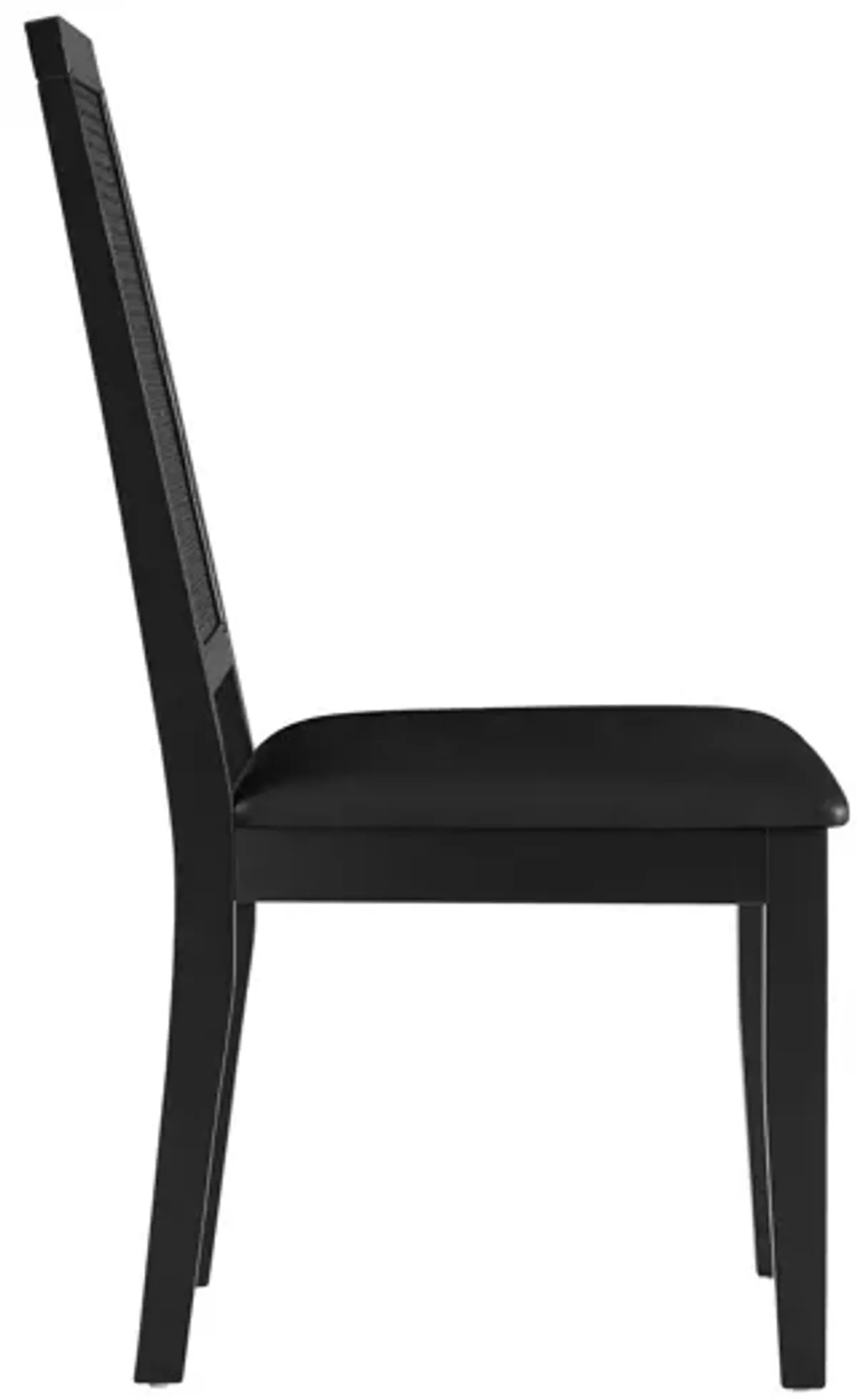 Arlo Vegan Leather Upholstered Faux Rattan and Wood Dining Side Chairs