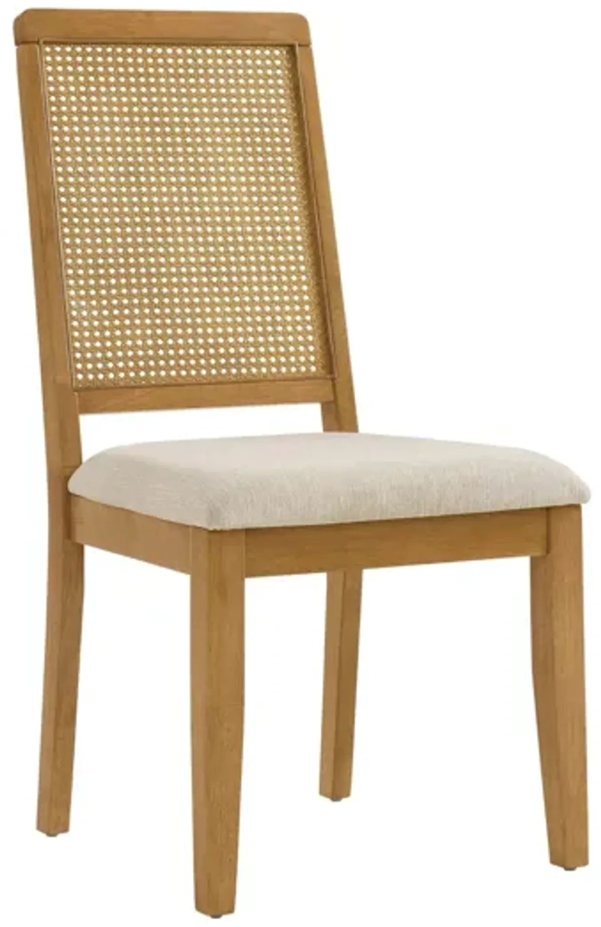 Arlo Faux Rattan and Wood Dining Side Chairs Set of 2 by Modway