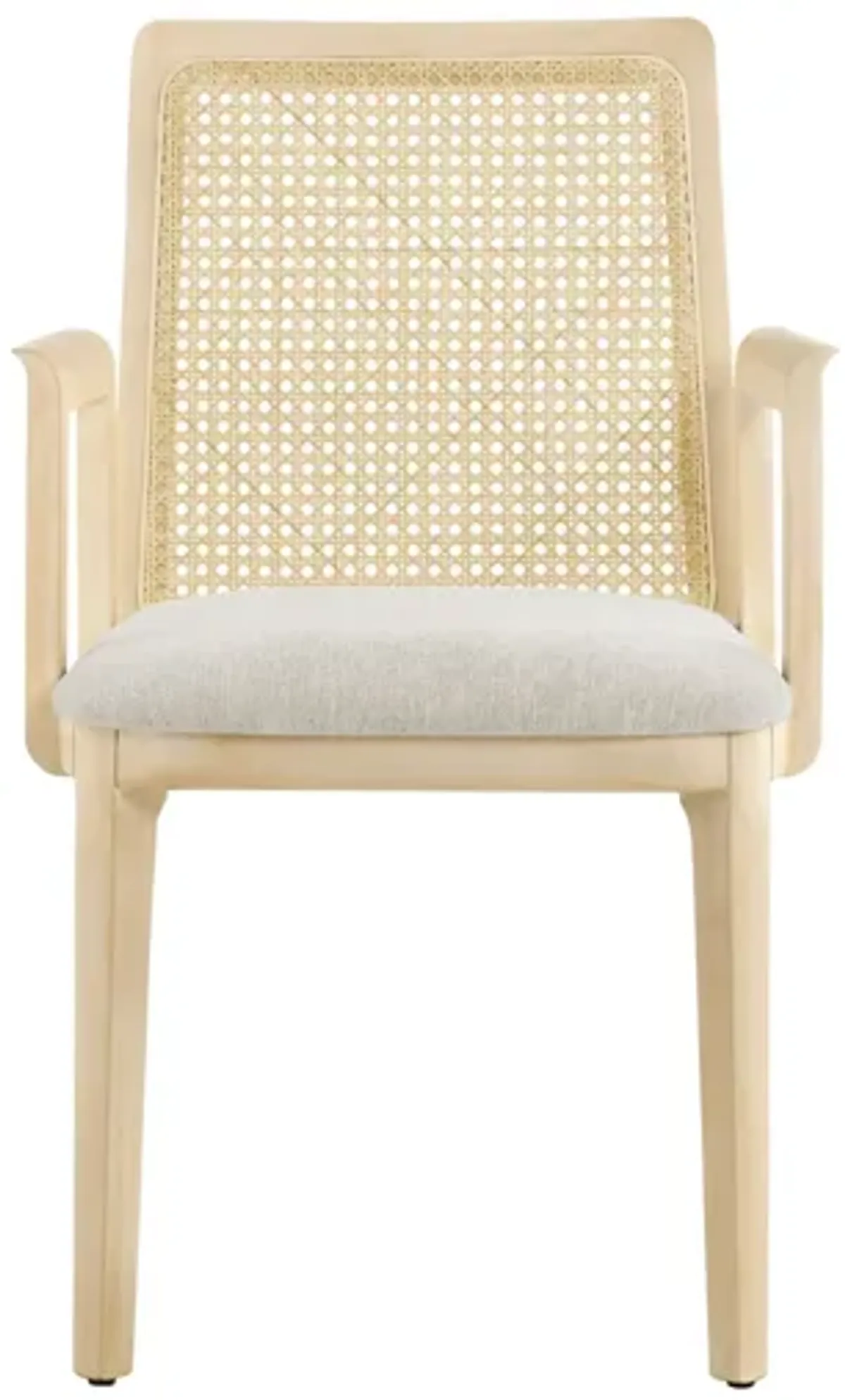 Monarch Wood and Rattan Dining Armchair by Modway
