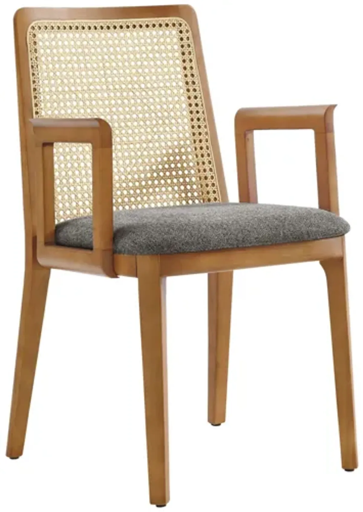 Monarch Wood and Rattan Dining Armchair by Modway