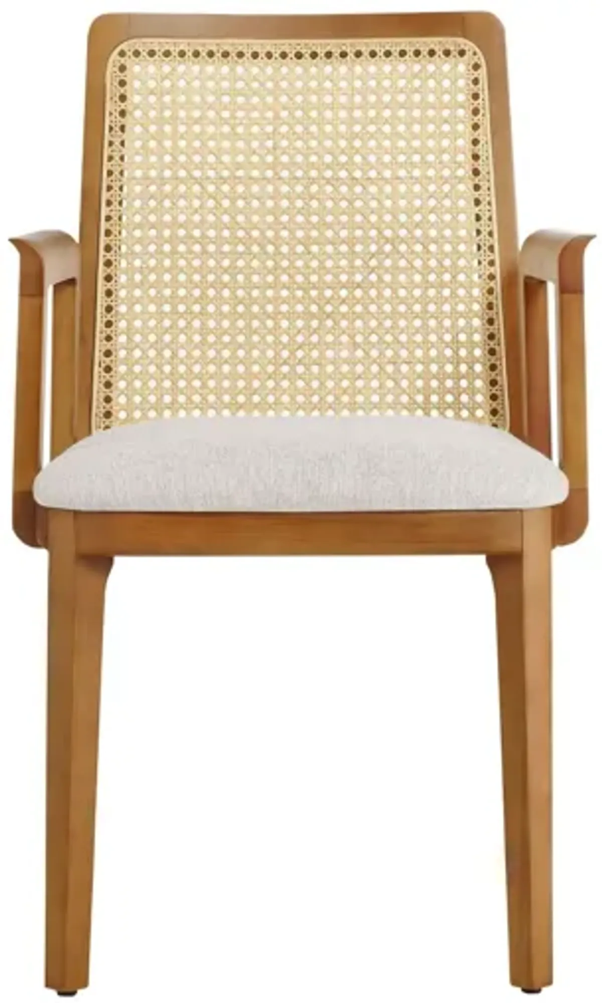Monarch Wood and Rattan Dining Armchair by Modway