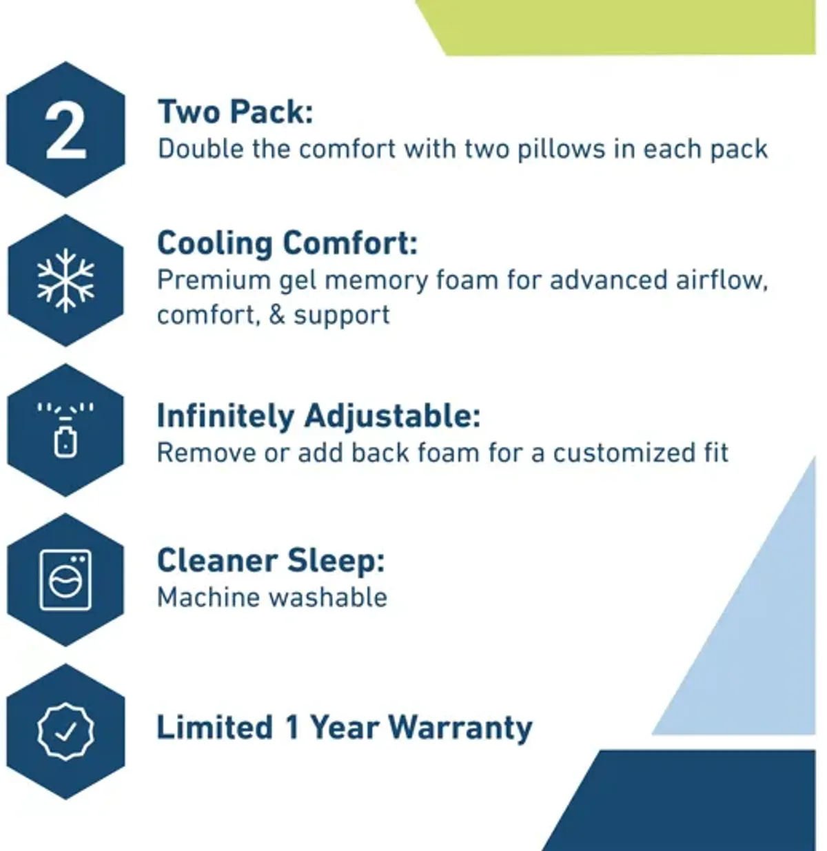 Molecule Pillow 2-Pack