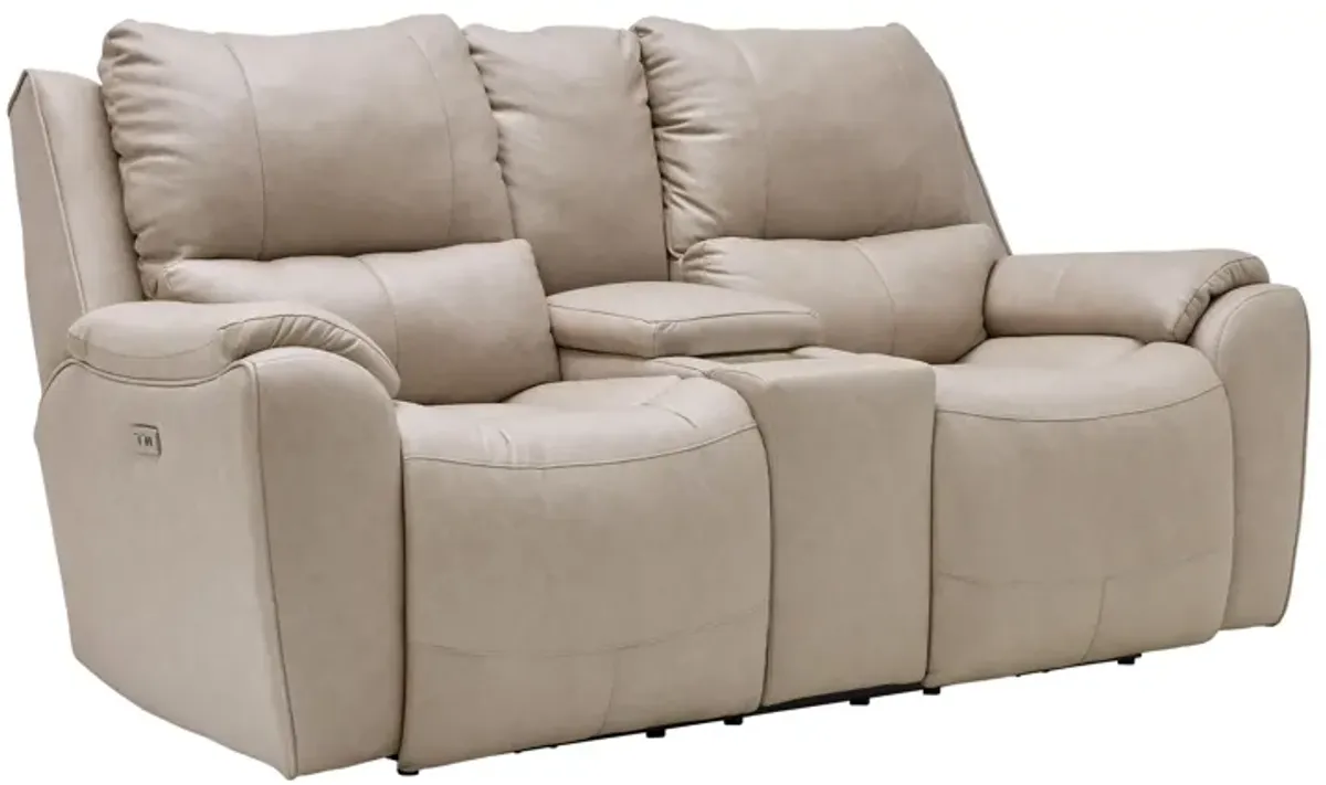 Brady Dual Power Reclining Console Loveseat by Southern Motion