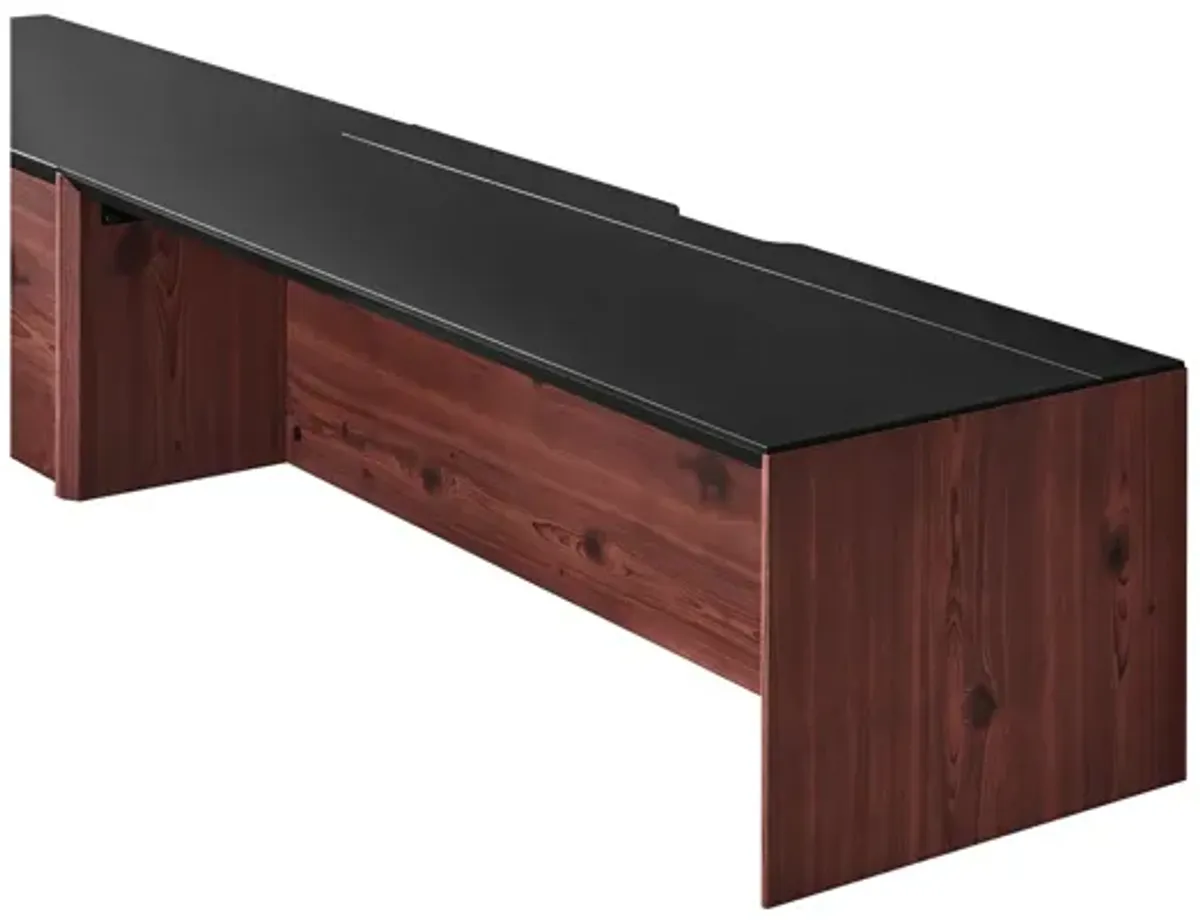 Kinetic 49" Wall-Mount Office Desk With Cabinet and Shelf