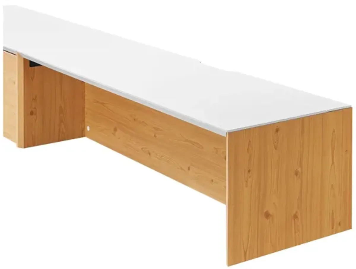 Kinetic 49" Wall-Mount Office Desk With Cabinet and Shelf