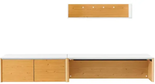 Kinetic 49" Wall-Mount Office Desk With Cabinet and Shelf