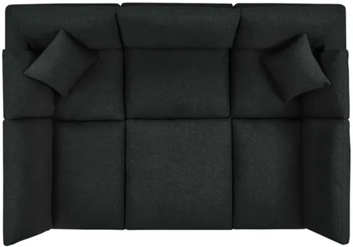 Commix 6-Piece Down Filled Overstuffed Boucle Fabric Sectional Sofa