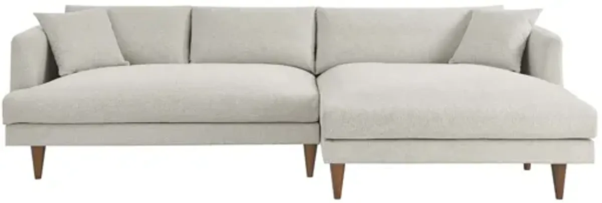 Zoya Right-Facing Down Filled Overstuffed Sectional Sofa